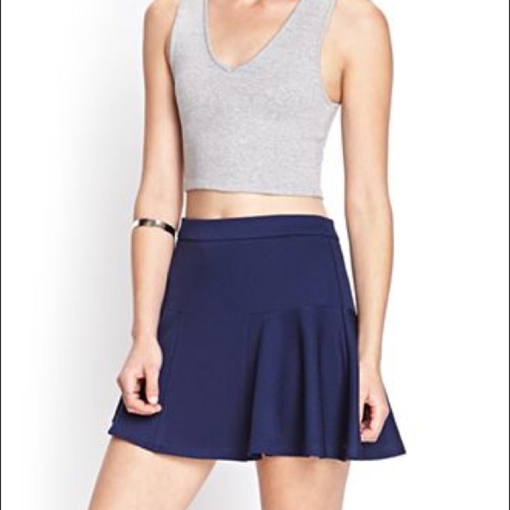 Navy Mini Skirt Forever21